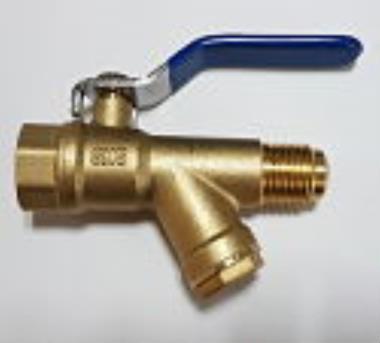 SKS 520 Forged brass ball valve with inbuilt strainer flare ends | SKS