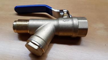SKS 520 Forged brass ball valve with inbuilt strainer flare ends | SKS
