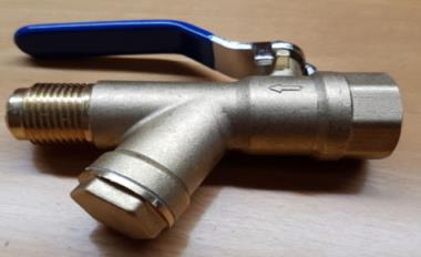 SKS 520 Forged brass ball valve with inbuilt strainer flare ends | SKS