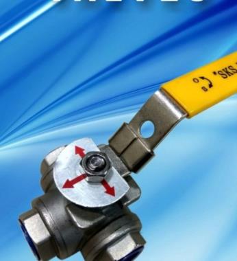 SKS250M Brass Ball Valve 3 way, Lockable Handle | SKS